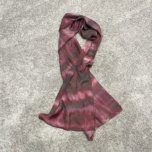 Hand-dyed silk oblong scarf